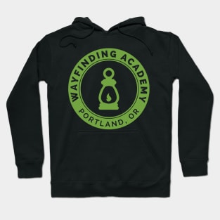 Wayfinding Academy Seal in Wayfinding Academy Green Hoodie